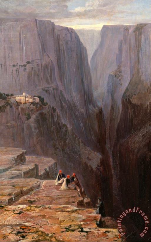 Zagori, Greece painting - Edward Lear Zagori, Greece Art Print