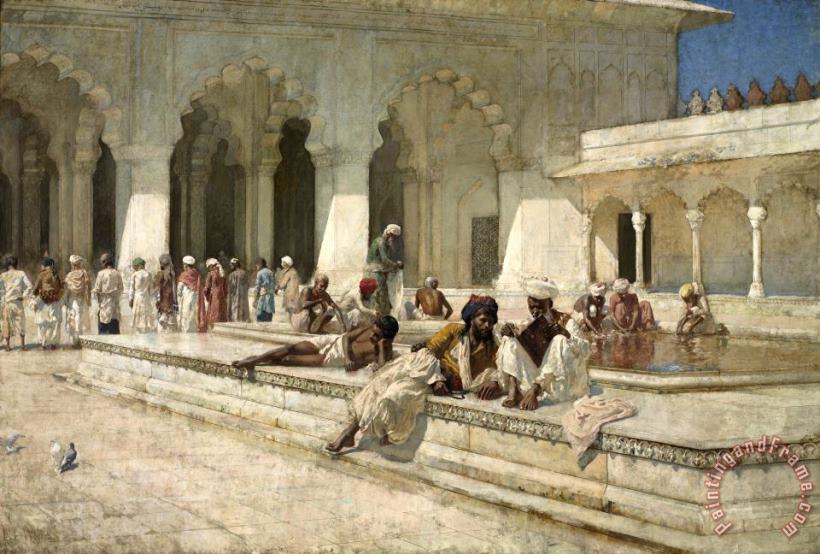 Edwin Lord Weeks The Hour of Prayer at Moti Mushid (the Pearl Mosque), Agra Art Painting