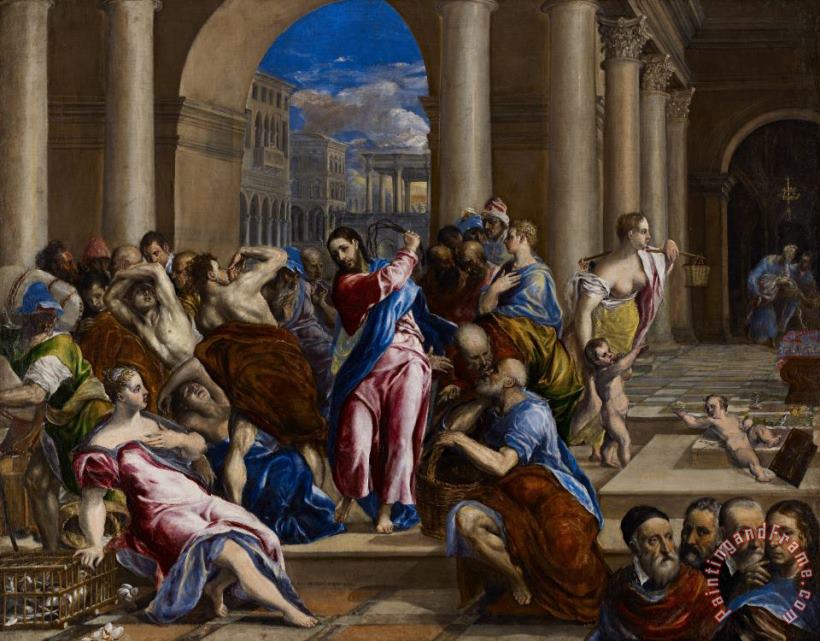El Greco Christ Driving The Money Changers From The Temple Art Painting