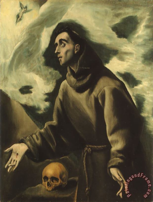 El Greco Saint Francis Receiving The Stigmata Art Painting