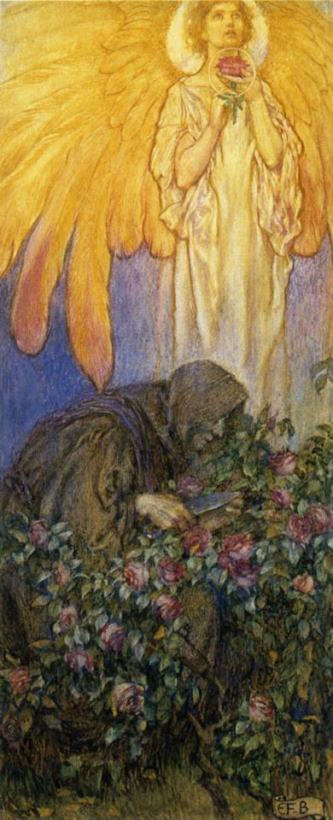 Eleanor Fortescue Brickdale My Rose I Gather for The Breast of God Art Painting