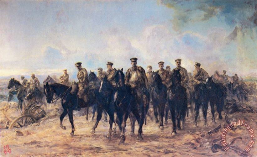Elizabeth Thompson In The Retreat From Mons, The Royal Horse Guards Art Print