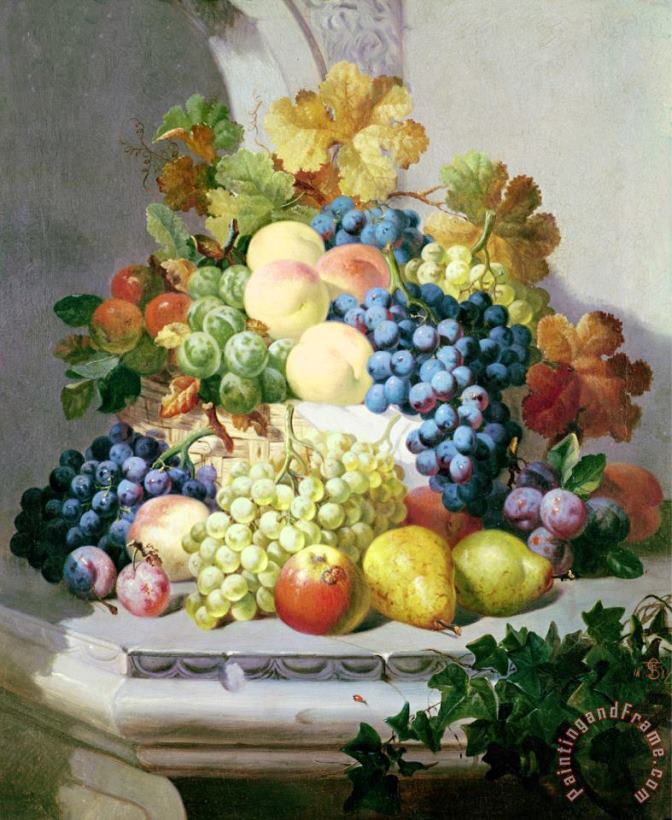 Eloise Harriet Stannard Still Life with Grapes And Pears Art Print