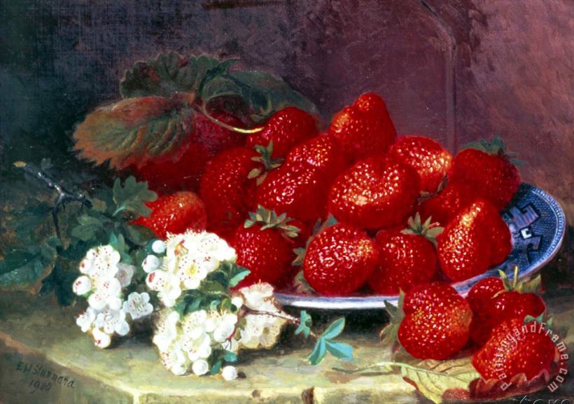 Strawberries painting - Eloise Harriet Stannard Strawberries Art Print