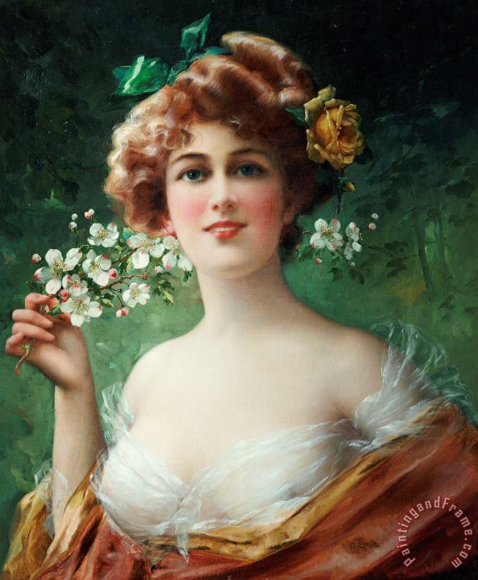 Emile Vernon Blossoming Beauty Art Painting