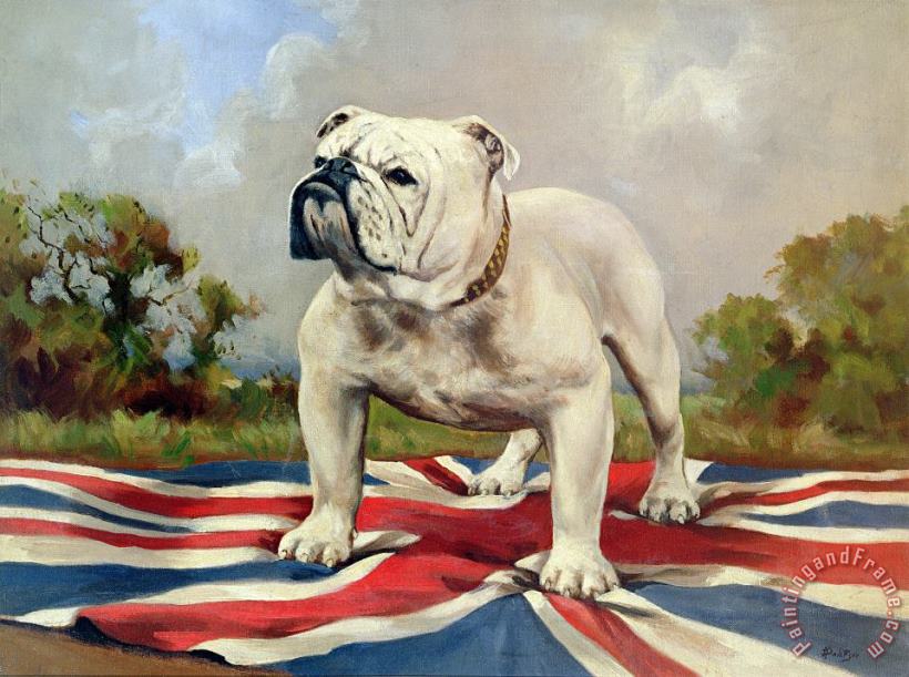 British Bulldog painting - English School British Bulldog Art Print