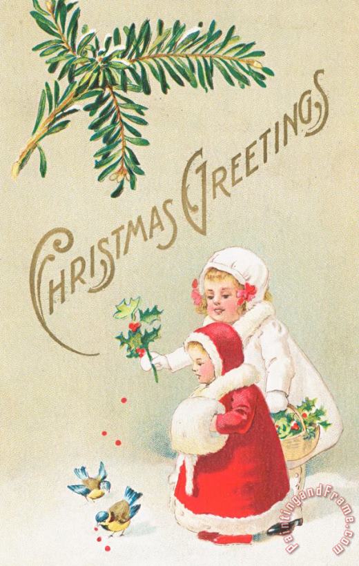 English School Christmas Card Art Print