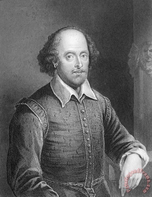 Portrait Of William Shakespeare painting - English School Portrait Of William Shakespeare Art Print