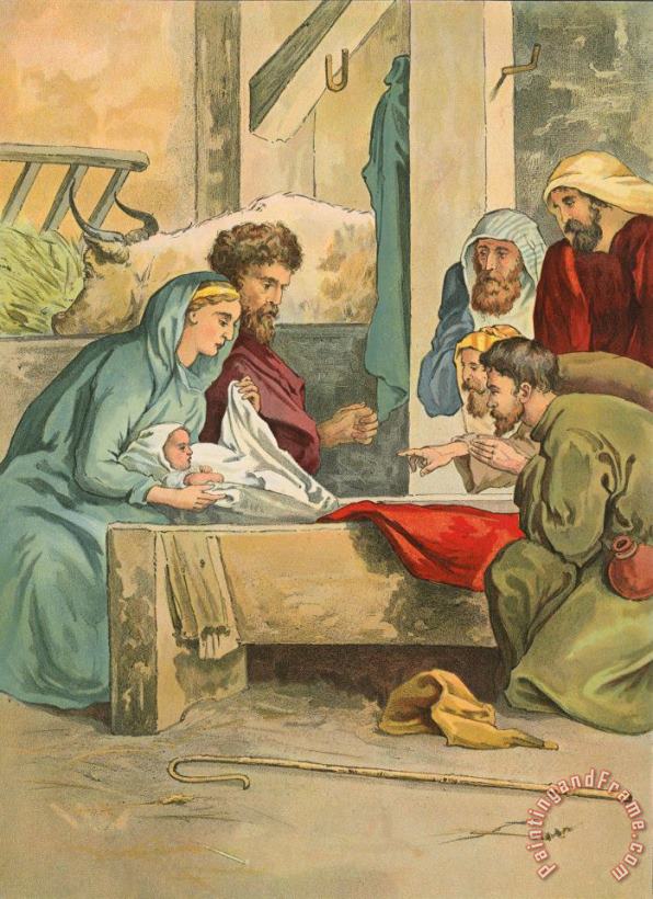 English School The Birth Of Christ Art Print