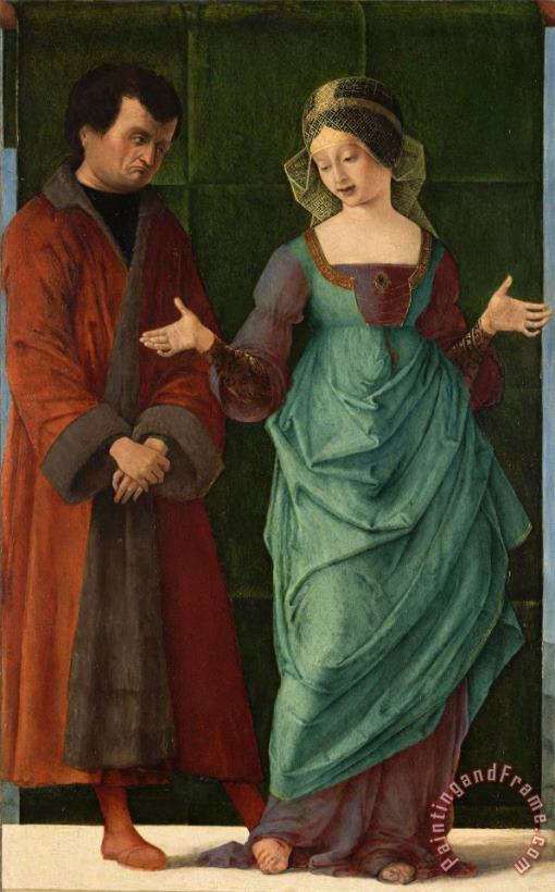 Portia And Brutus painting - Ercole De'roberti Portia And Brutus Art Print
