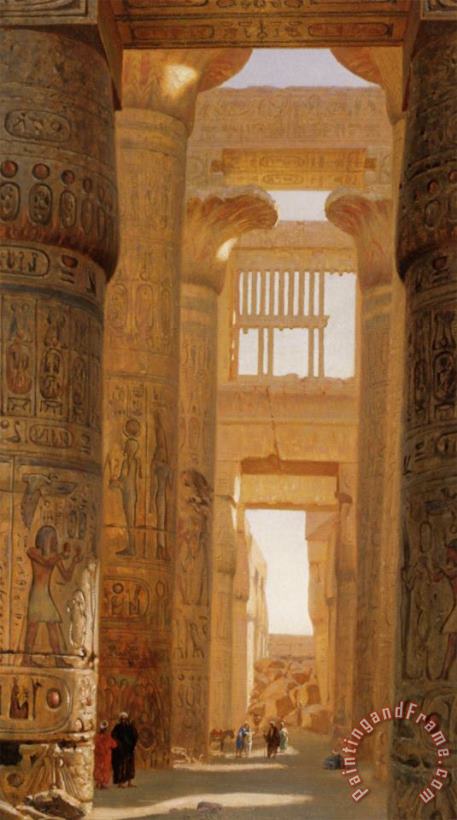Ernst Carl Eugen Koerner The Temple of Karnak Art Painting