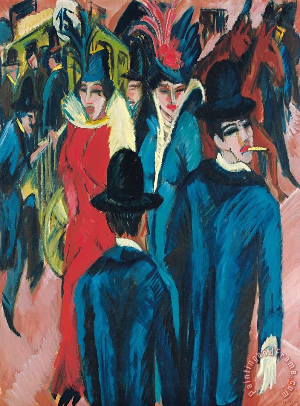 Ernst Ludwig Kirchner Berlin Street Scene painting - Berlin Street