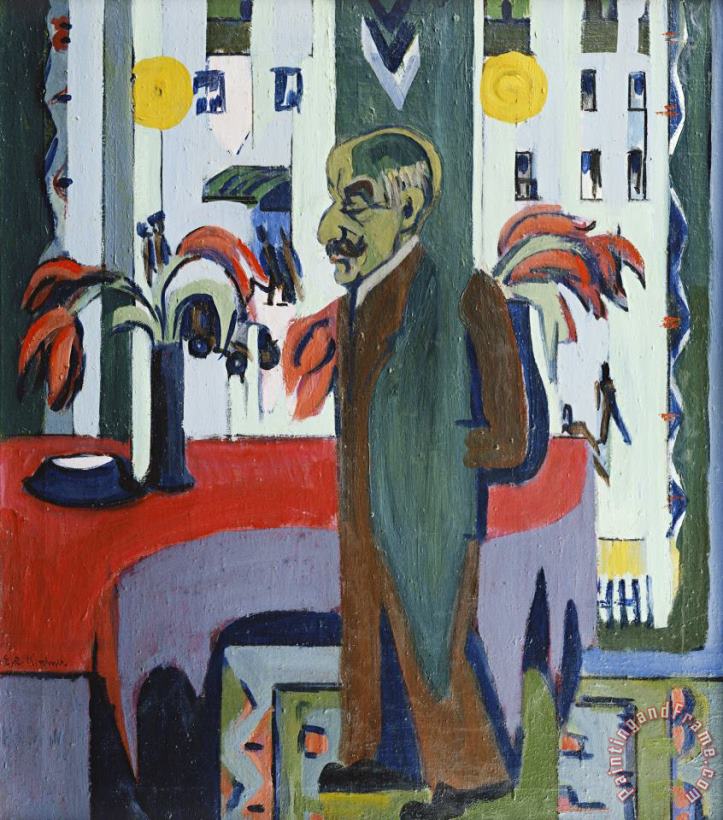 Max Liebermann in His Studio painting - Ernst Ludwig Kirchner Max Liebermann in His Studio Art Print