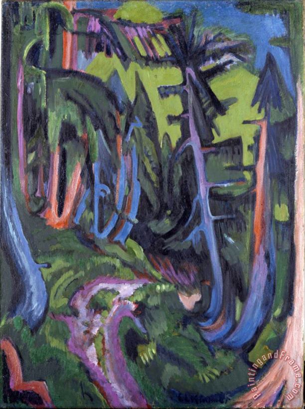 Mountain Forest Path painting - Ernst Ludwig Kirchner Mountain Forest Path Art Print