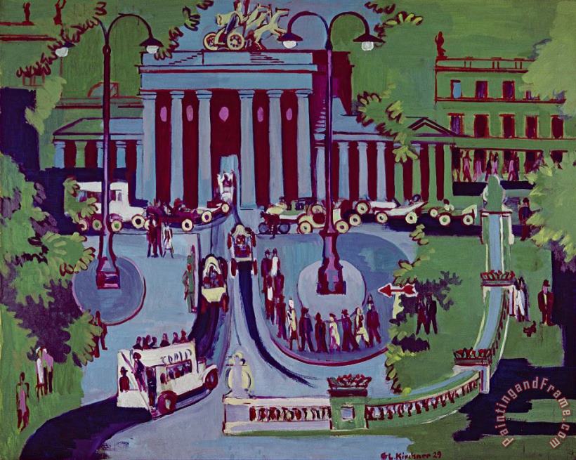 The Brandenburg Gate Berlin painting - Ernst Ludwig Kirchner The Brandenburg Gate Berlin Art Print
