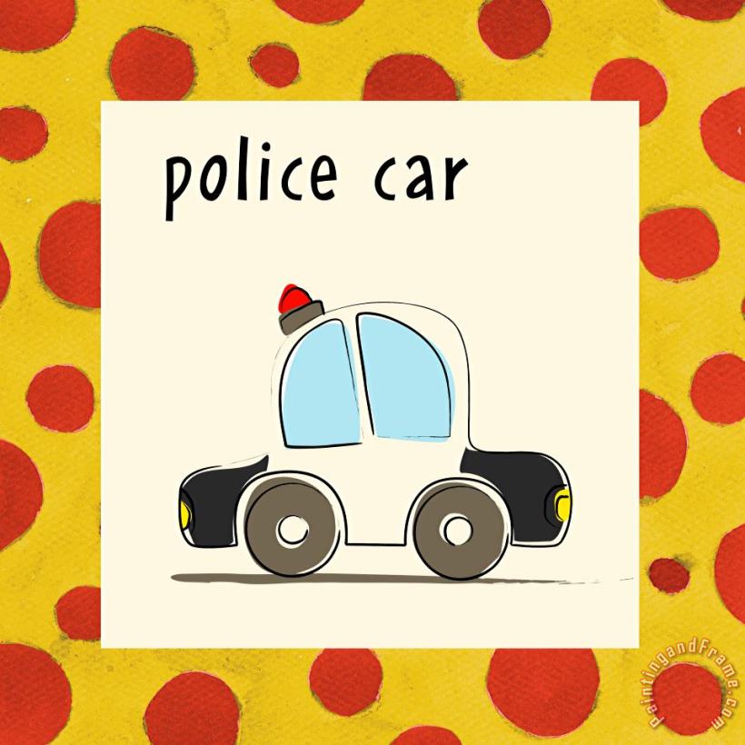 Esteban Studio Police Car Art Painting