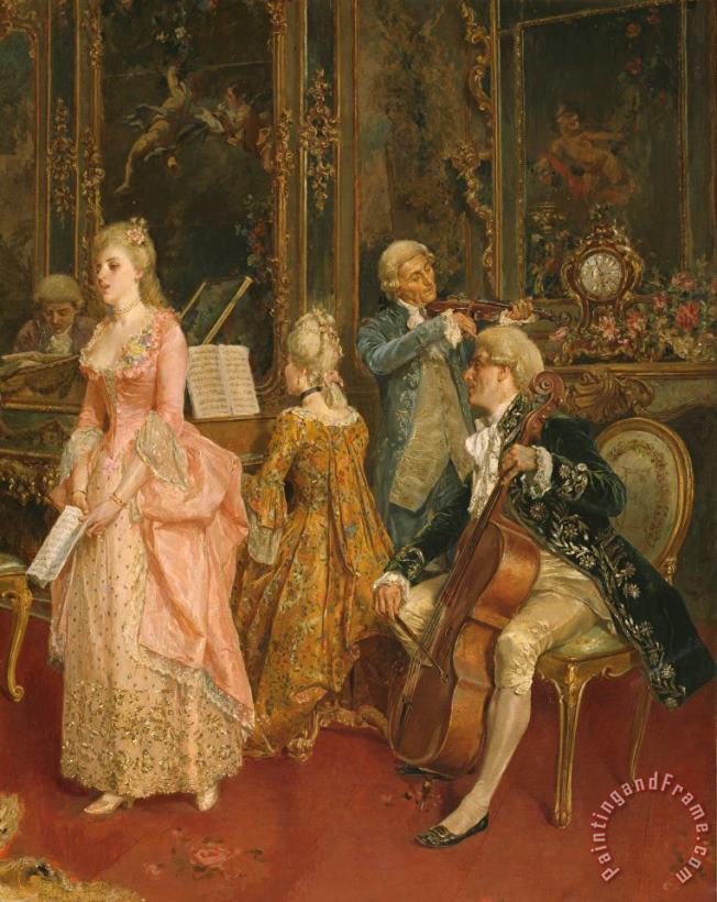 Ettore Simonetti Concert at the time of Mozart Art Painting