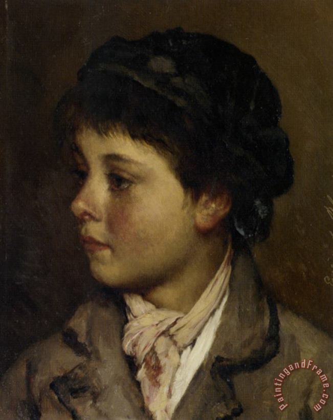 Portrait of a Young Boy painting - Eugene De Blaas Portrait of a Young Boy Art Print