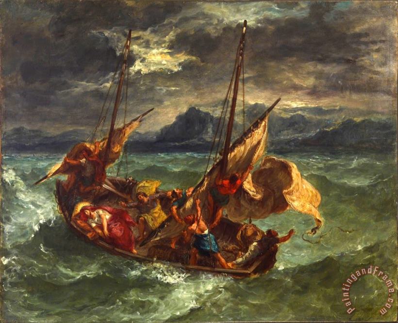 Eugene Delacroix Christ on The Sea of Galilee Art Painting