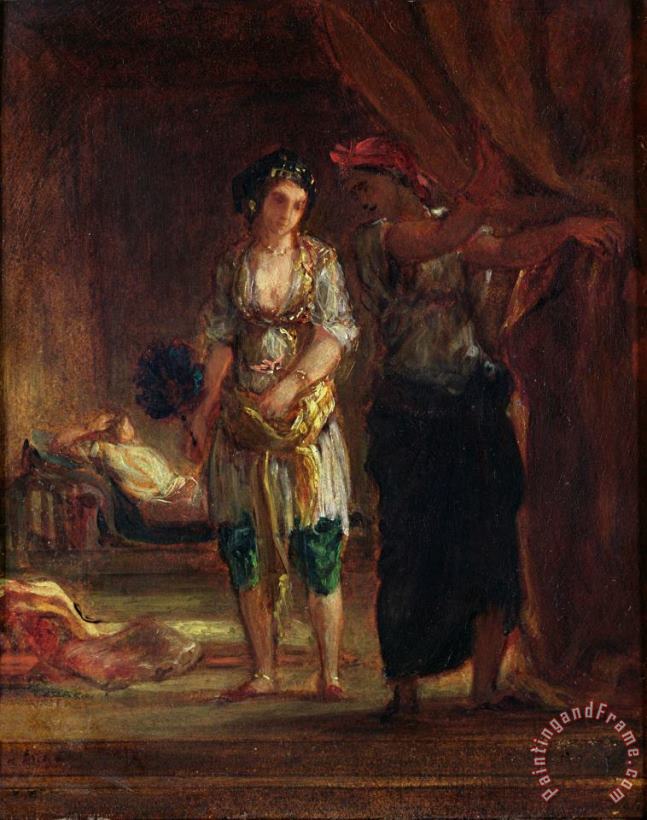 Eugene Delacroix Interior of a Harem in Oran Art Painting