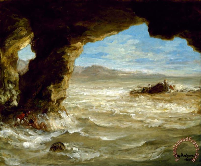 Shipwreck on The Coast painting - Eugene Delacroix Shipwreck on The Coast Art Print