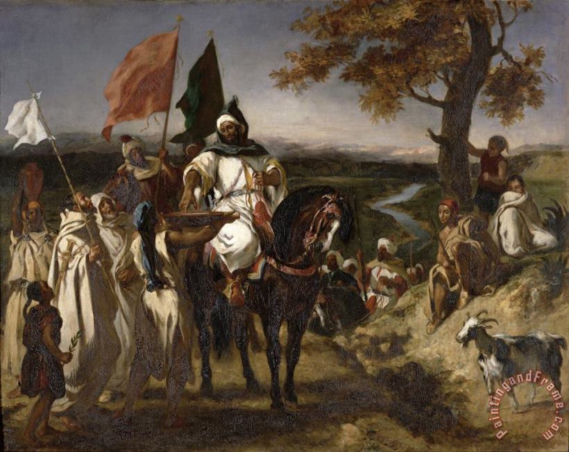 Eugene Delacroix The Caid, Moroccan Chief Art Painting