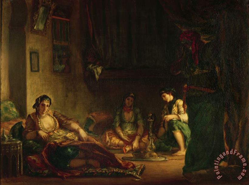 The Women of Algiers in Their Harem painting - Eugene Delacroix The Women of Algiers in Their Harem Art Print