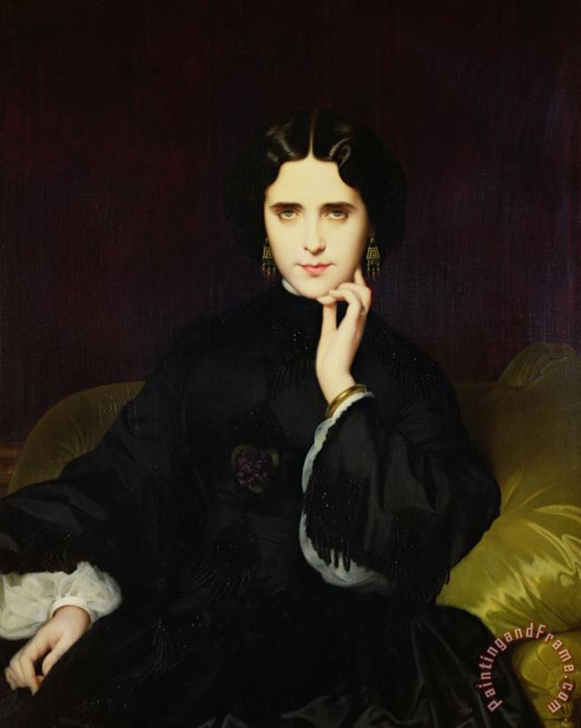 Eugene Emmanuel Amaury-Duval Portrait of Jeanne de Tourbay Art Painting