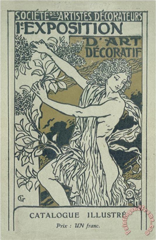 Eugene Grasset Catalogue Cover for The 1st Exhibition of Decorative Art in Paris January 1901 Art Painting