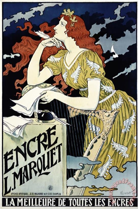 Eugene Grasset Encre L Marquet Art Print