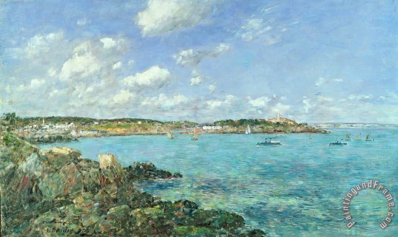 The Bay of Douarnenez painting - Eugene Louis Boudin The Bay of Douarnenez Art Print