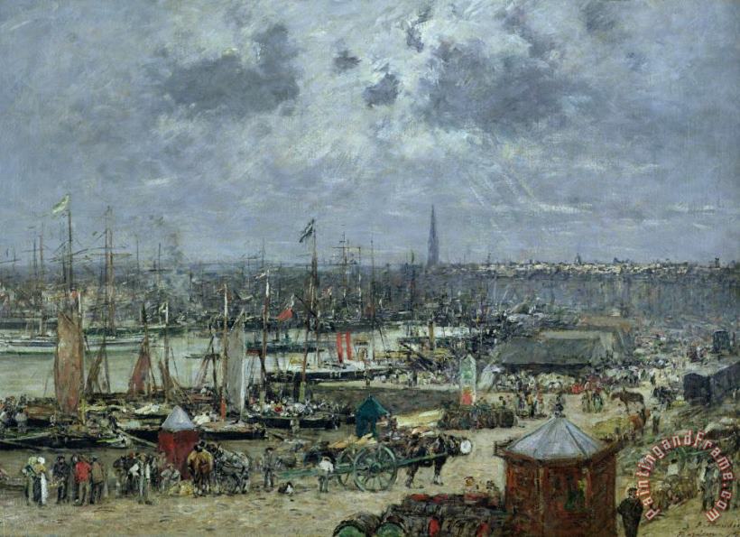 The Port of Bordeaux painting - Eugene Louis Boudin The Port of Bordeaux Art Print