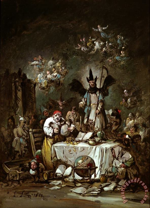 Eugenio Lucas Velazquez Allegorical Caprice. The Avarice Art Painting