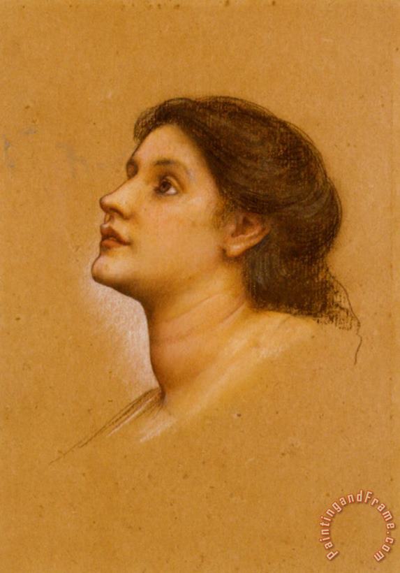 Evelyn De Morgan Head of a Young Girl Art Painting