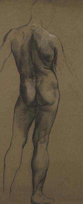 Evelyn De Morgan Male Nude Study Art Painting