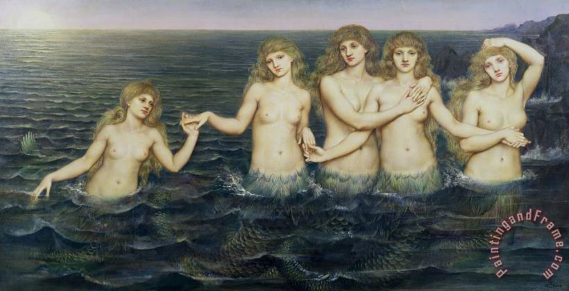 Evelyn De Morgan The Sea Maidens Art Painting