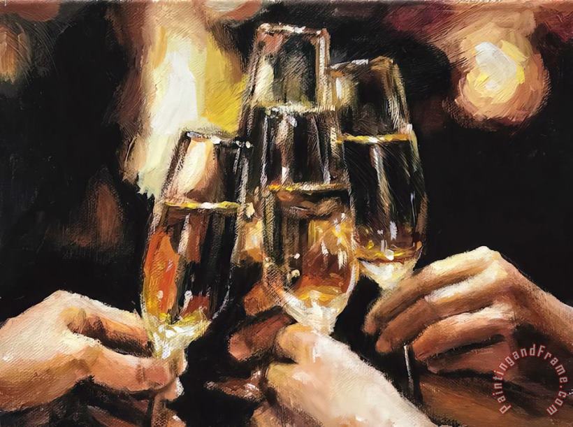 Fabian Perez A Toast with Champagne Art Painting