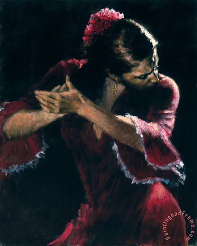 Flamenco V painting - Fabian Perez Flamenco V Art Print