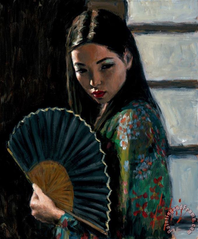Japanese Girl painting - Fabian Perez Japanese Girl Art Print