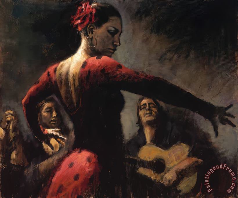 Tablao Flamenco II painting - Fabian Perez Tablao Flamenco II Art Print