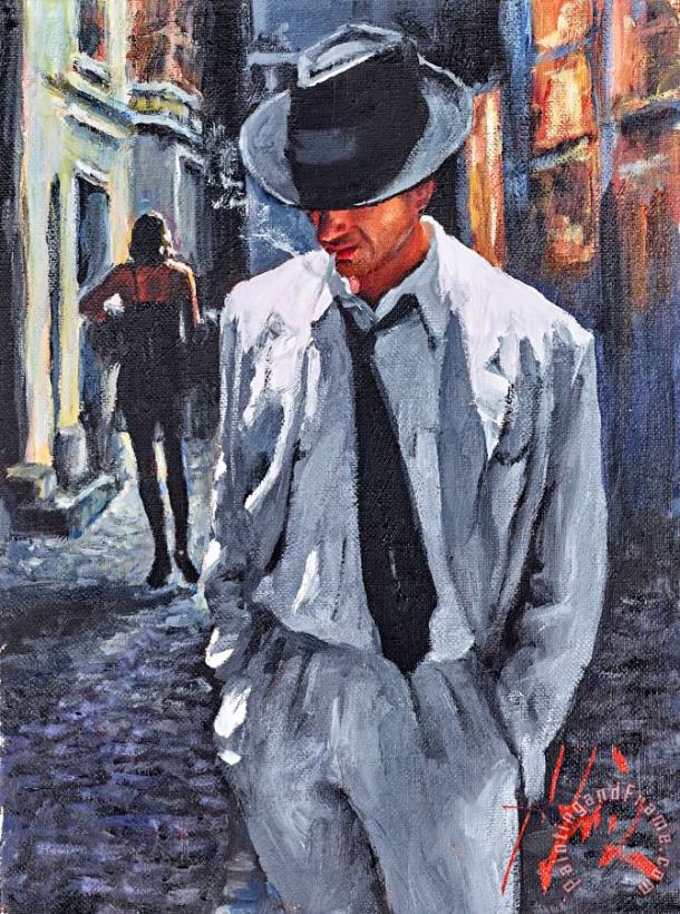 Fabian Perez The Alley (el Paseo Ii) Art Print