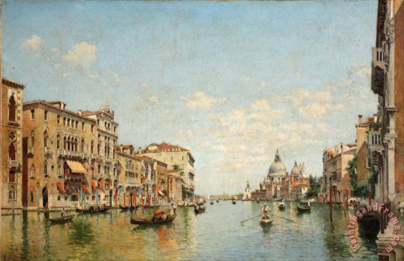 View of The Grand Canal of Venice painting - Federico Del Campo View of The Grand Canal of Venice Art Print