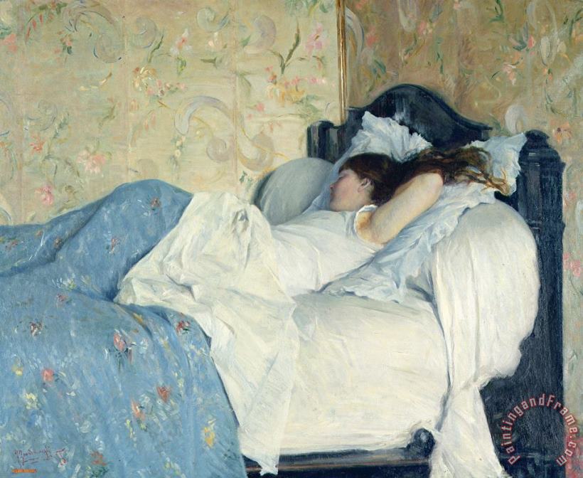 Federico Zandomeneghi In Bed Art Painting