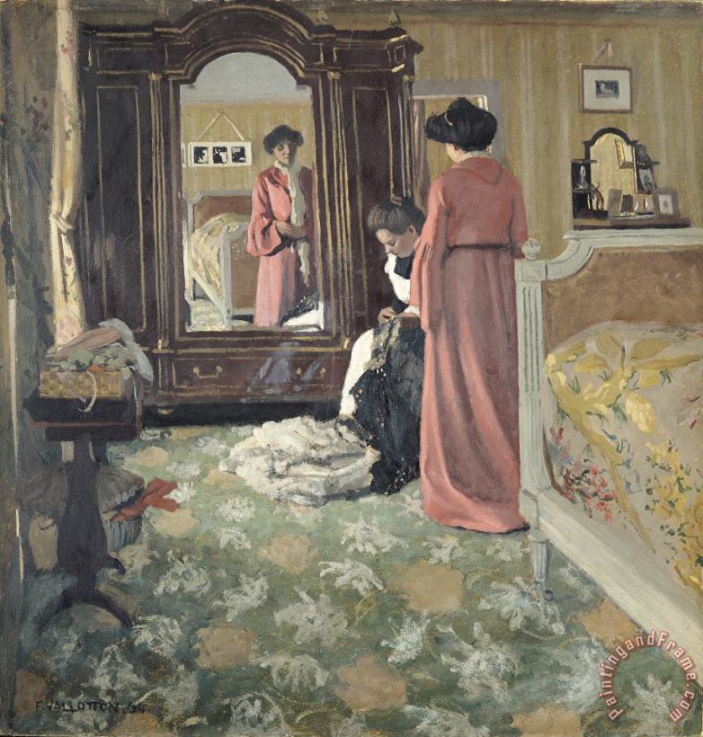 Interior painting - Felix Edouard Vallotton Interior Art Print