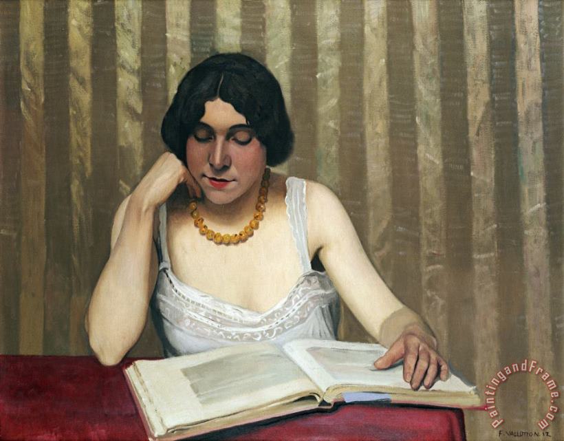Reader with a Yellow Necklace painting - Felix Vallotton Reader with a Yellow Necklace Art Print
