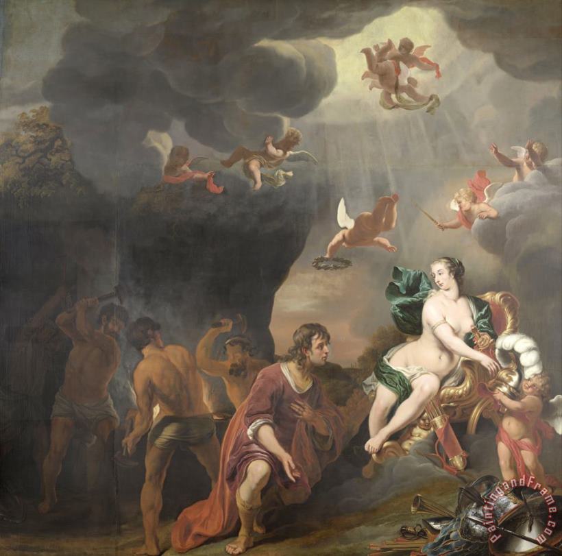 Ferdinand Bol Aeneas Receiving a New Set of Armour From Venus Art Painting