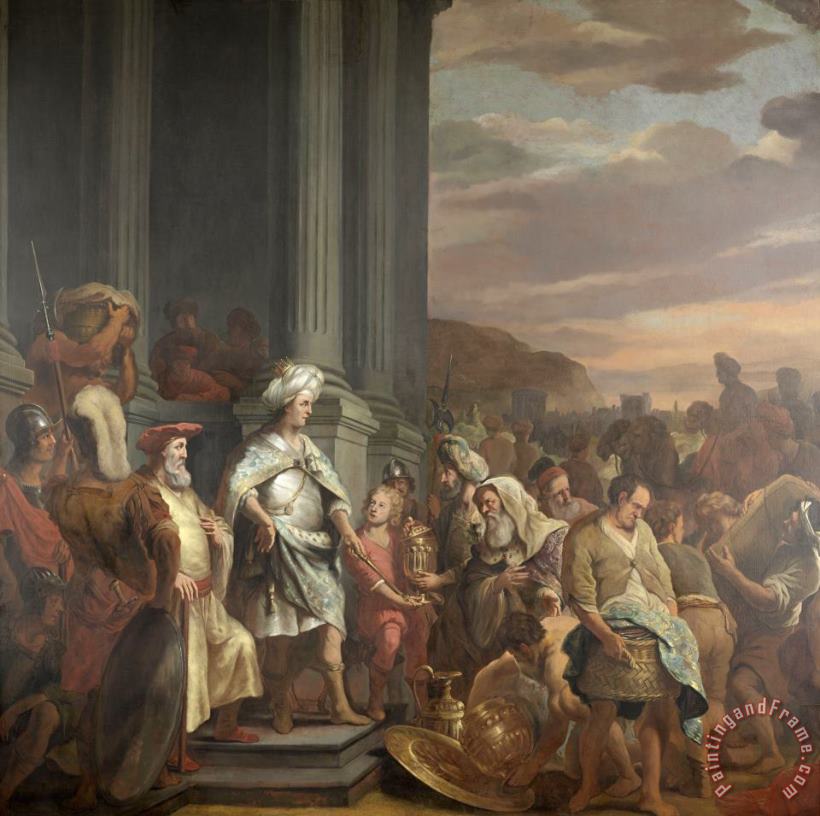 King Cyrus Handing Over The Treasure Looted From The Temple of Jerusalem painting - Ferdinand Bol King Cyrus Handing Over The Treasure Looted From The Temple of Jerusalem Art Print
