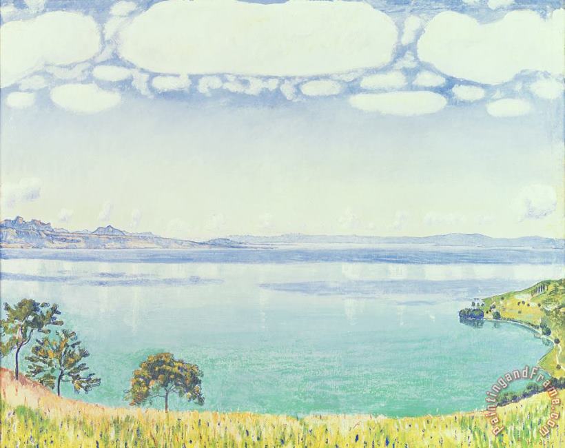 View of Lake Leman from Chexbres painting - Ferdinand Hodler View of Lake Leman from Chexbres Art Print