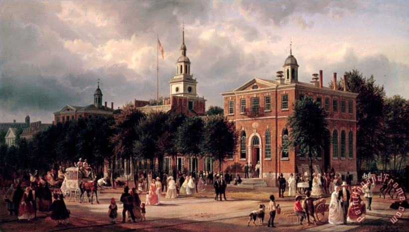 Independence Hall in Philadelphia painting - Ferdinand Richardt Independence Hall in Philadelphia Art Print