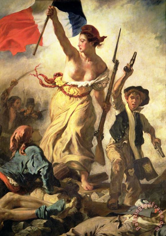 Ferdinand Victor Eugene Delacroix Liberty Leading the People Art Painting
